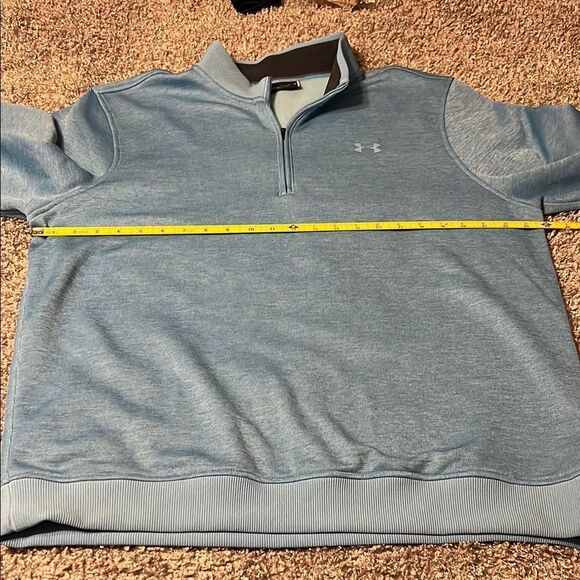 Under Armour Blue Zip Up Sweater with Athletic Design - Picture 4 of 5